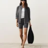 Camicie con colletto alla coreana in 100% lino