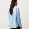 Camicie con colletto alla coreana in 100% lino