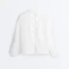 Camicie con colletto alla coreana in 100% lino