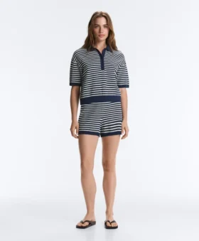 Camicie in maglia a righe 100% cotone