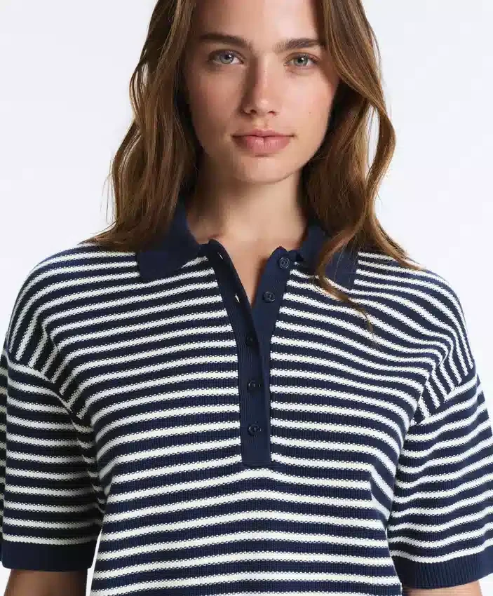 Camicie in maglia a righe 100% cotone Camicie in maglia a righe 100% cotone