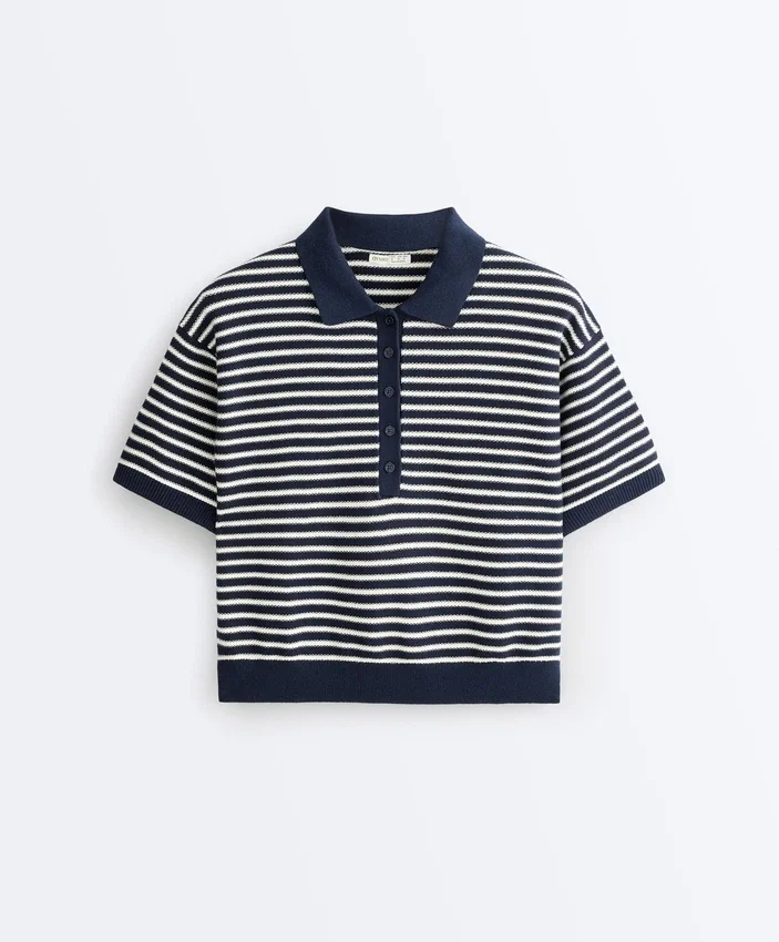 Camicie in maglia a righe 100% cotone Camicie in maglia a righe 100% cotone