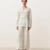 Camicie kimono a quadri in misto lino e lyocell