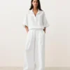 Camicie oversize a maniche corte in 100% lino Camicie oversize a maniche corte in 100% lino