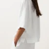 Camicie oversize a maniche corte in 100% lino Camicie oversize a maniche corte in 100% lino