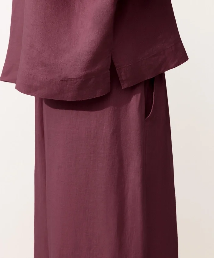 Camicie oversize a maniche corte in 100% lino Camicie oversize a maniche corte in 100% lino