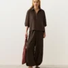 Camicie oversize a maniche corte in 100% lino Camicie oversize a maniche corte in 100% lino
