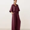 Camicie oversize a maniche corte in 100% lino Camicie oversize a maniche corte in 100% lino