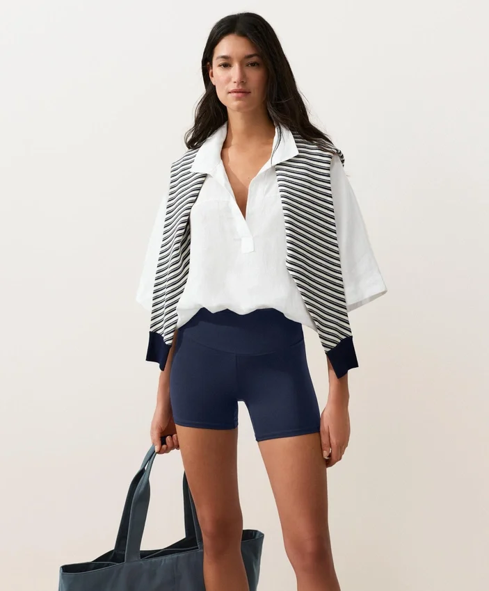 Camicie oversize a maniche corte in 100% lino Camicie oversize a maniche corte in 100% lino