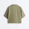 Camicie oversize a maniche corte in 100% lino Camicie oversize a maniche corte in 100% lino