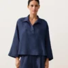 Camicie oversize a maniche lunghe in 100% lino Camicie oversize a maniche lunghe in 100% lino