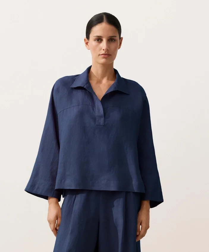 Camicie oversize a maniche lunghe in 100% lino Camicie oversize a maniche lunghe in 100% lino