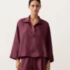Camicie oversize a maniche lunghe in 100% lino Camicie oversize a maniche lunghe in 100% lino