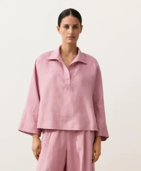 Camicie oversize a maniche lunghe in 100% lino