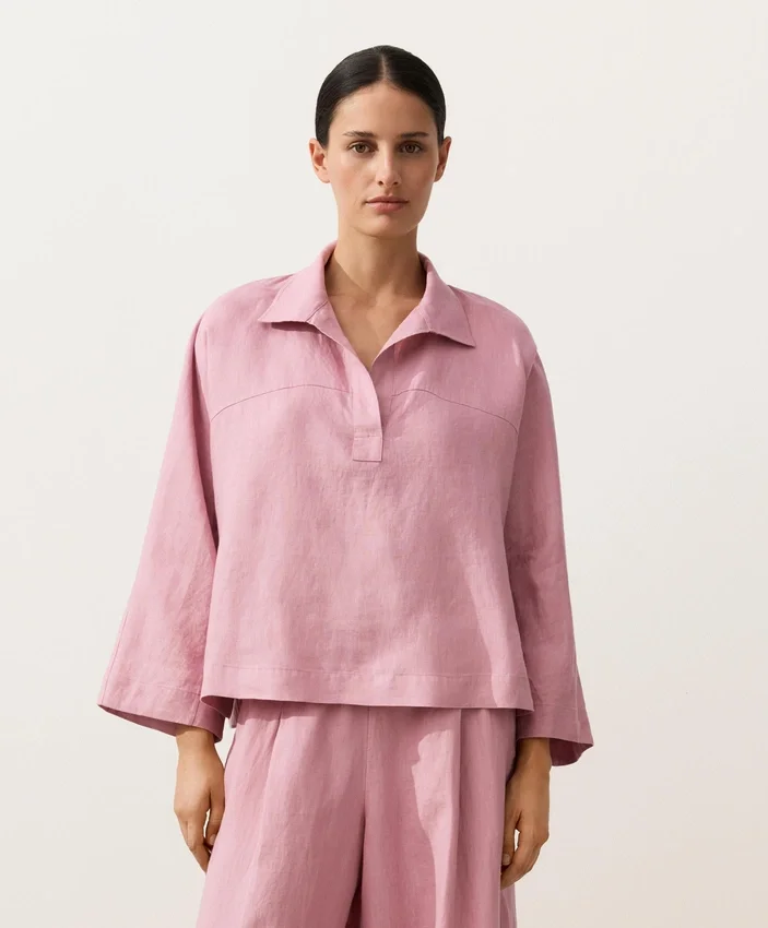 Camicie oversize a maniche lunghe in 100% lino Camicie oversize a maniche lunghe in 100% lino