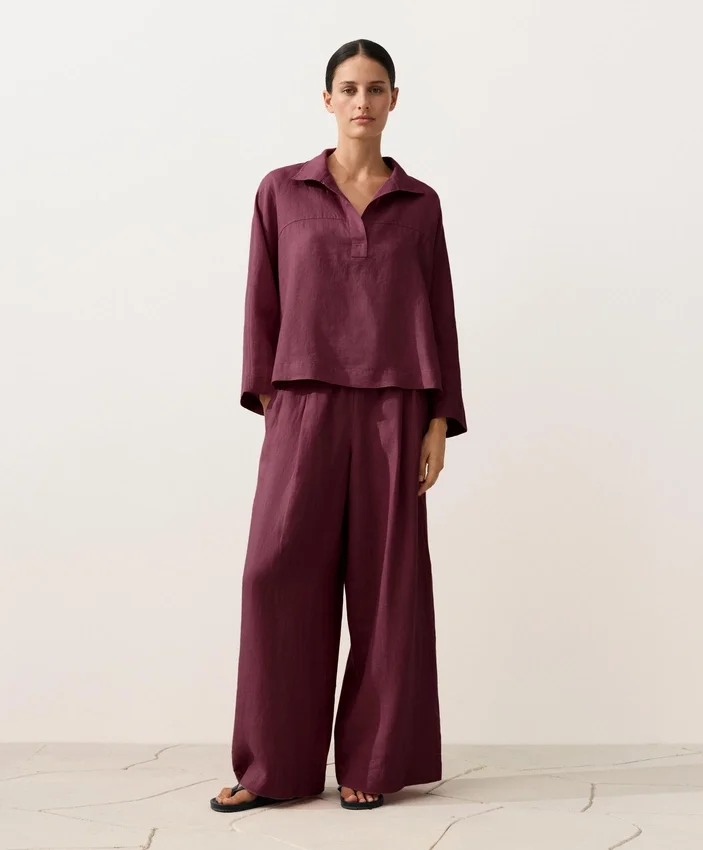 Camicie oversize a maniche lunghe in 100% lino Camicie oversize a maniche lunghe in 100% lino