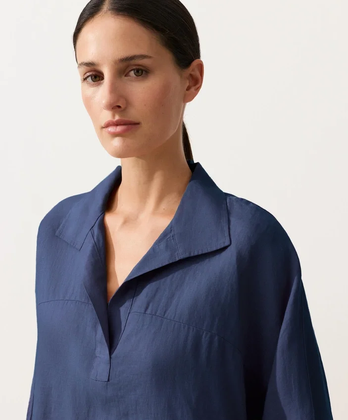 Camicie oversize a maniche lunghe in 100% lino Camicie oversize a maniche lunghe in 100% lino