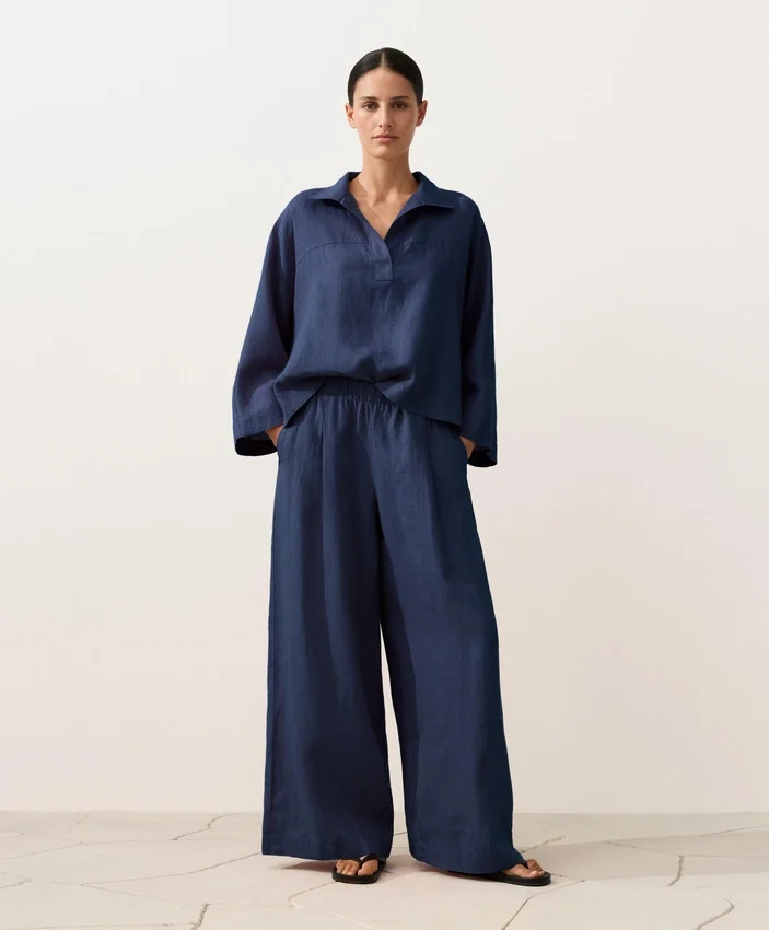 Camicie oversize a maniche lunghe in 100% lino Camicie oversize a maniche lunghe in 100% lino