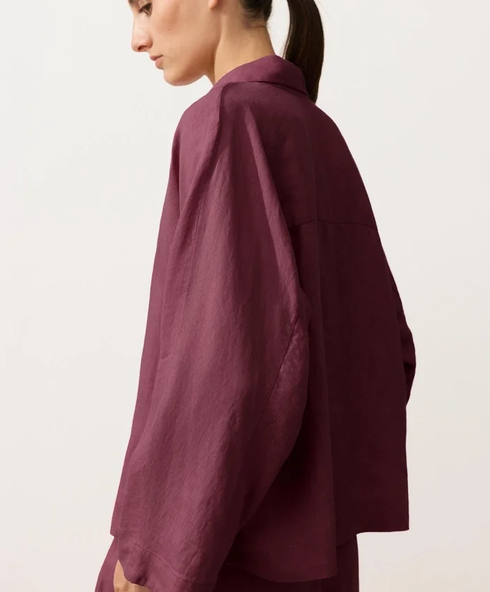 Camicie oversize a maniche lunghe in 100% lino Camicie oversize a maniche lunghe in 100% lino