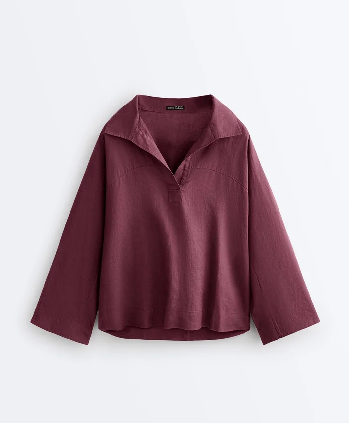 Camicie oversize a maniche lunghe in 100% lino Camicie oversize a maniche lunghe in 100% lino