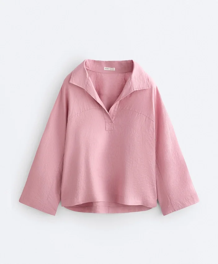 Camicie oversize a maniche lunghe in 100% lino Camicie oversize a maniche lunghe in 100% lino