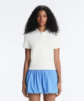 Camicie slim fit in cotone piqué
