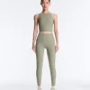 Leggings Comfortlux a vita alta con bordi a costine, lunghezza alla caviglia