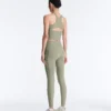Leggings Comfortlux a vita alta con bordi a costine, lunghezza alla caviglia