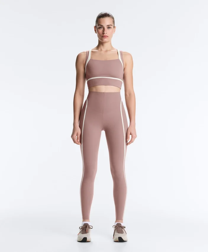 Leggings a vita alta, Compressive, con Core Control e lunghezza alla caviglia, con dettagli a contrasto Leggings a vita alta, Compressive, con Core Control e lunghezza alla caviglia, con dettagli a contrasto