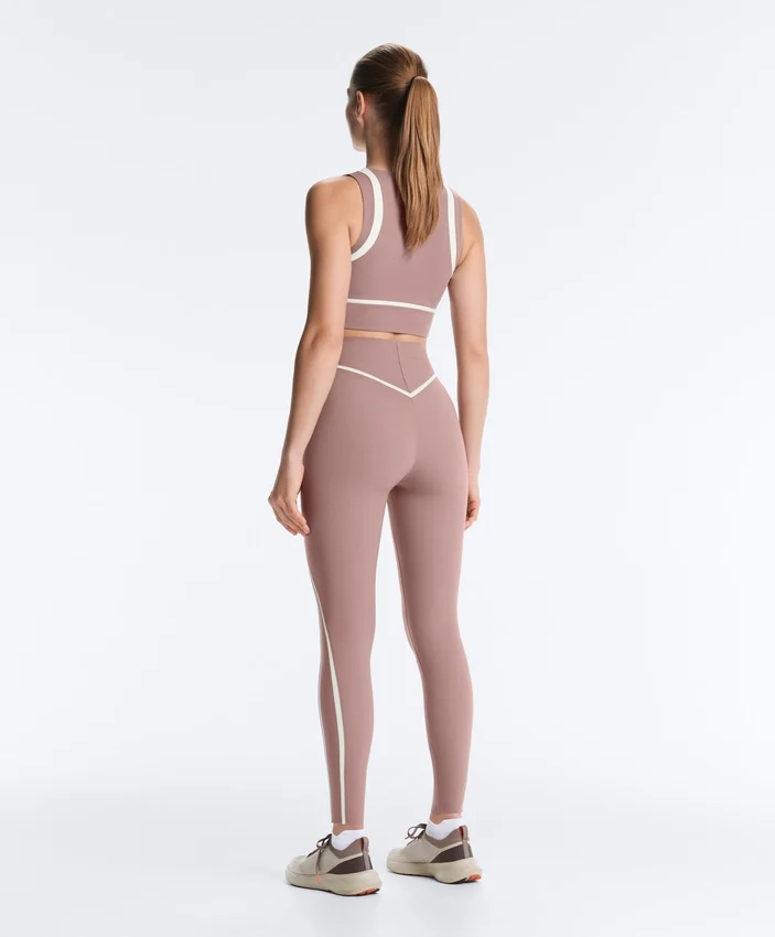 Leggings a vita alta, Compressive, con Core Control e lunghezza alla caviglia, con dettagli a contrasto Leggings a vita alta, Compressive, con Core Control e lunghezza alla caviglia, con dettagli a contrasto
