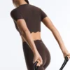 Leggings a vita alta Compressive con Core Control, lunghezza alla caviglia e dettaglio a onde Leggings a vita alta Compressive con Core Control, lunghezza alla caviglia e dettaglio a onde