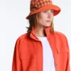 Cappello a secchiello reversibile in misto cotone a quadri Cappello a secchiello reversibile in misto cotone a quadri
