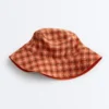 Cappello a secchiello reversibile in misto cotone a quadri Cappello a secchiello reversibile in misto cotone a quadri