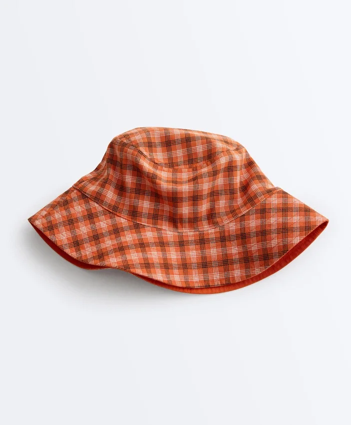 Cappello a secchiello reversibile in misto cotone a quadri Cappello a secchiello reversibile in misto cotone a quadri