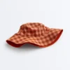 Cappello a secchiello reversibile in misto cotone a quadri Cappello a secchiello reversibile in misto cotone a quadri