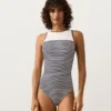 Costume intero a fascia a righe Costume intero a fascia a righe