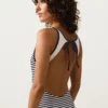 Costume intero a fascia a righe Costume intero a fascia a righe