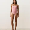 Costume intero a fascia con bordi a contrasto Costume intero a fascia con bordi a contrasto