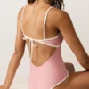 Costume intero a fascia con bordi a contrasto Costume intero a fascia con bordi a contrasto