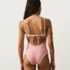 Costume intero a fascia con bordi a contrasto Costume intero a fascia con bordi a contrasto