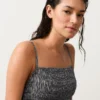 Costume intero a fascia in smock a quadretti Costume intero a fascia in smock a quadretti