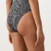 Costume intero a fascia in smock a quadretti Costume intero a fascia in smock a quadretti