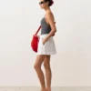 Costume intero a fascia in smock a quadretti Costume intero a fascia in smock a quadretti