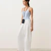 Costume intero a righe con scollo rotondo