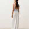 Costume intero a righe con scollo rotondo