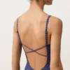 Costume intero a triangolo a quadretti