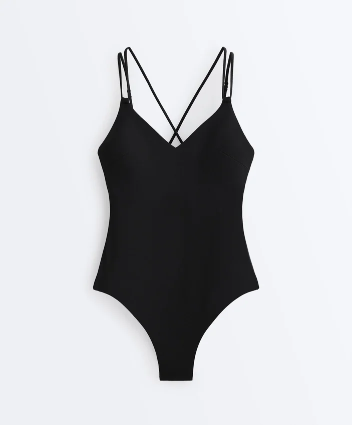 Costume intero con spalline incrociate Costume intero con spalline incrociate