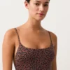 Costume intero con stampa leopardata