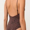 Costume intero con stampa leopardata
