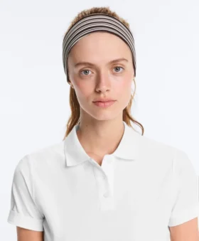 Fasce per capelli sportive a righe da 6 cm